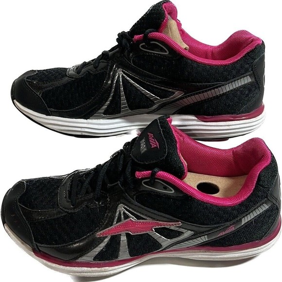 Avia  Women’s Black Pink Shock Bound Heel Ladies Sneakers Shoe Size 9 CrossFit - Picture 3 of 12